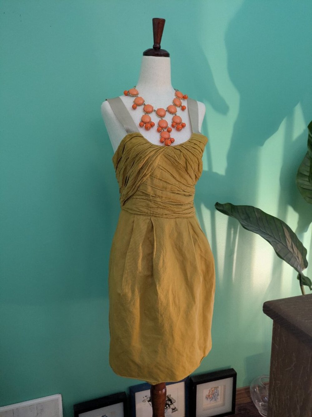 J. Crew Antique Gold Bandage Dress Size 4